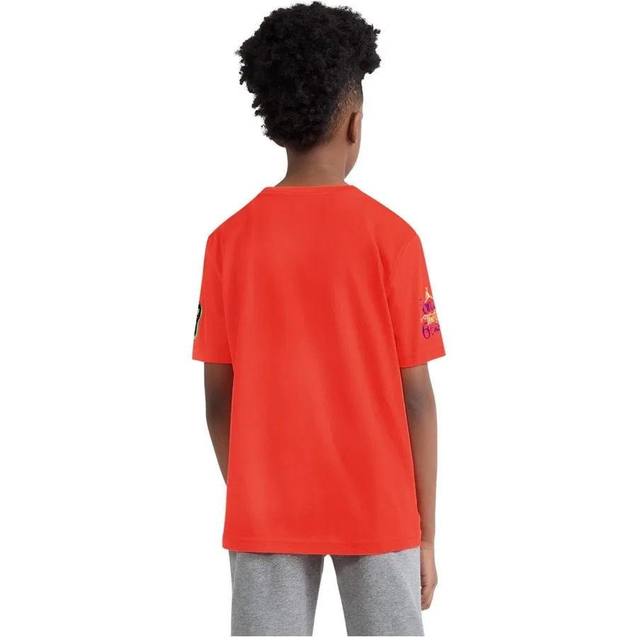 Футболка с коротким рукавом Jordan Jrdn Sports Club Ss Tee Nike, Оранжево-черно-желтый — фото 2