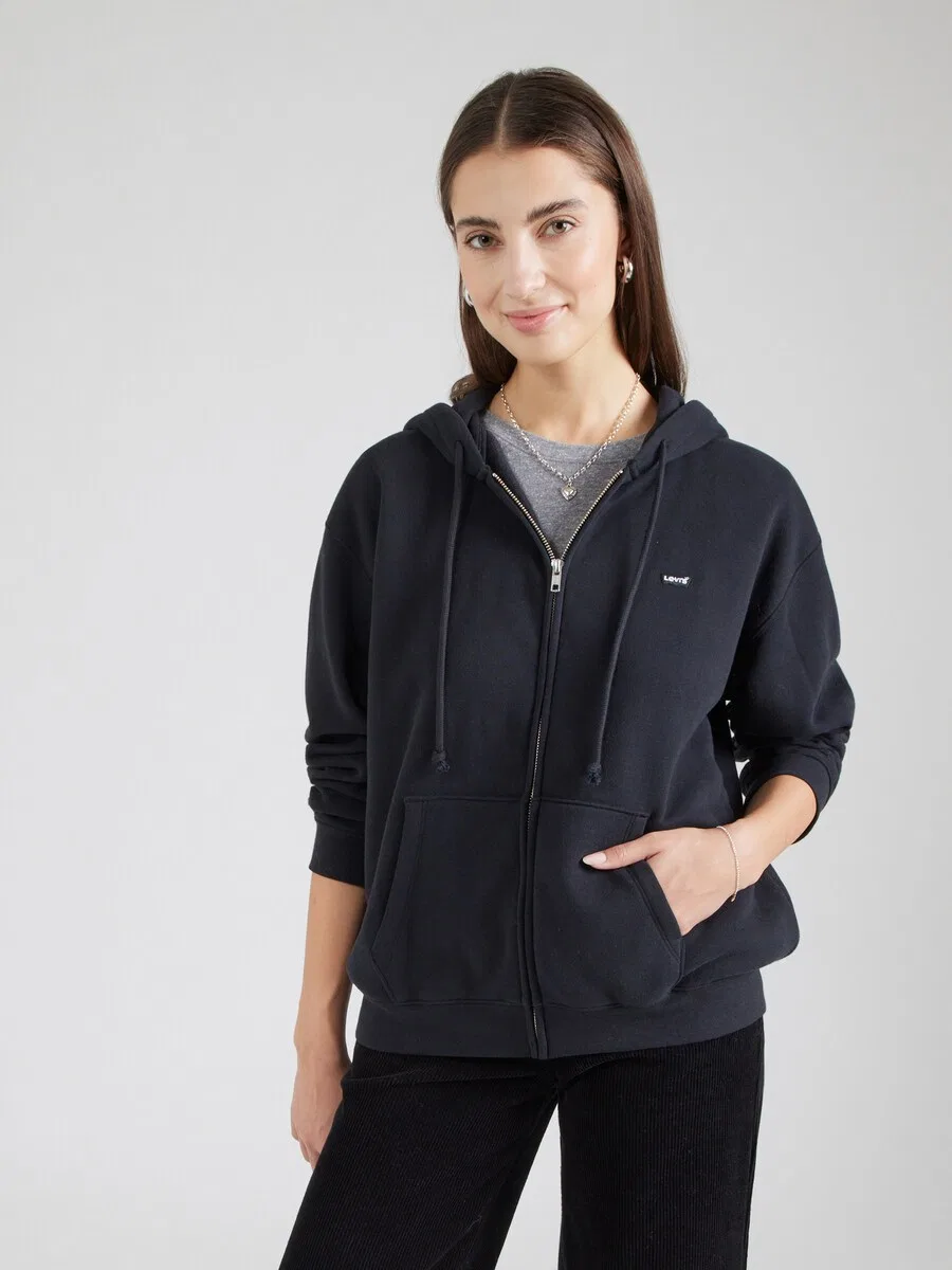 Худи на молнии LEVI'S 'Everyday Zip Hoodie' черного цвета — фото 3