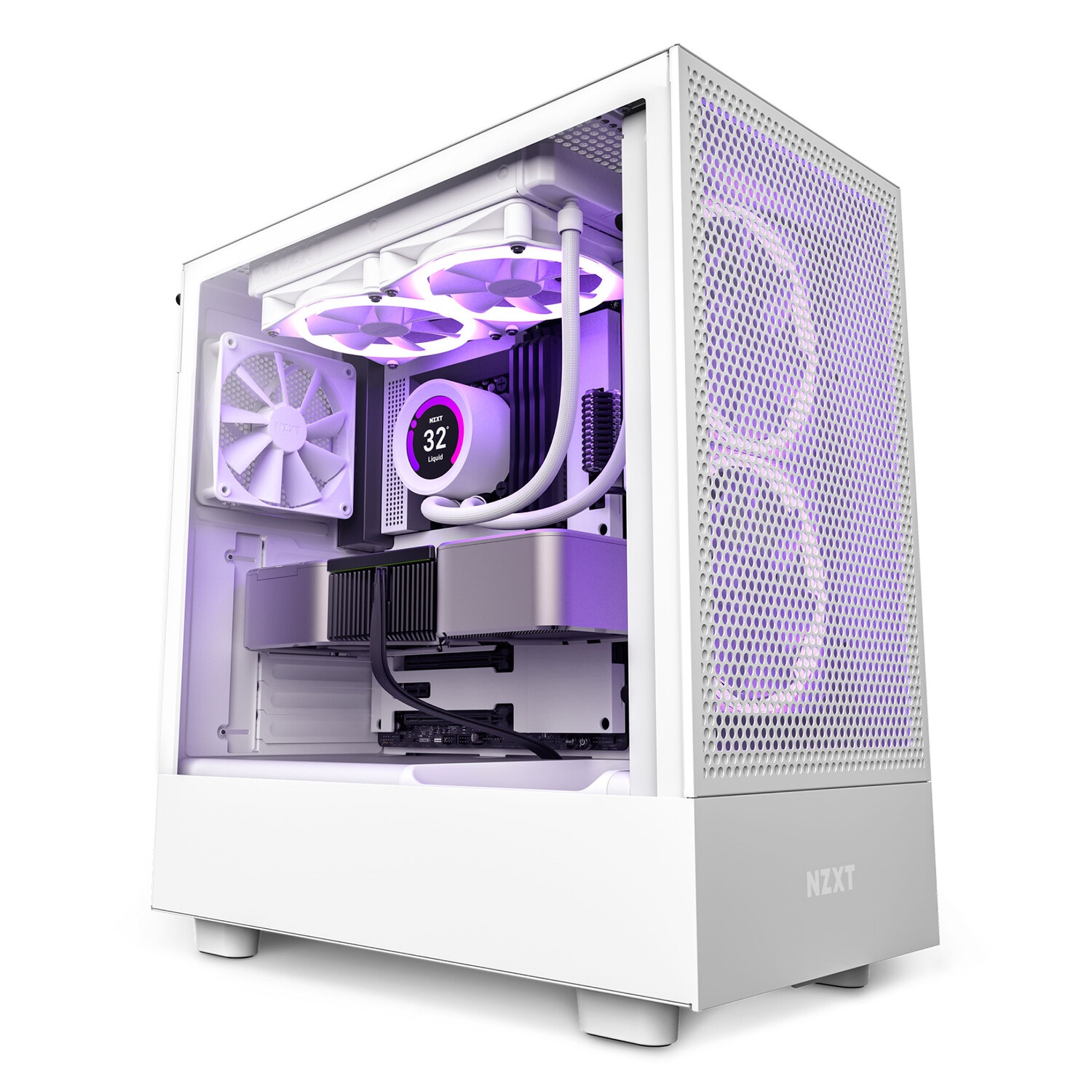 

Корпус NZXT H5 Flow, Mid Tower, белый