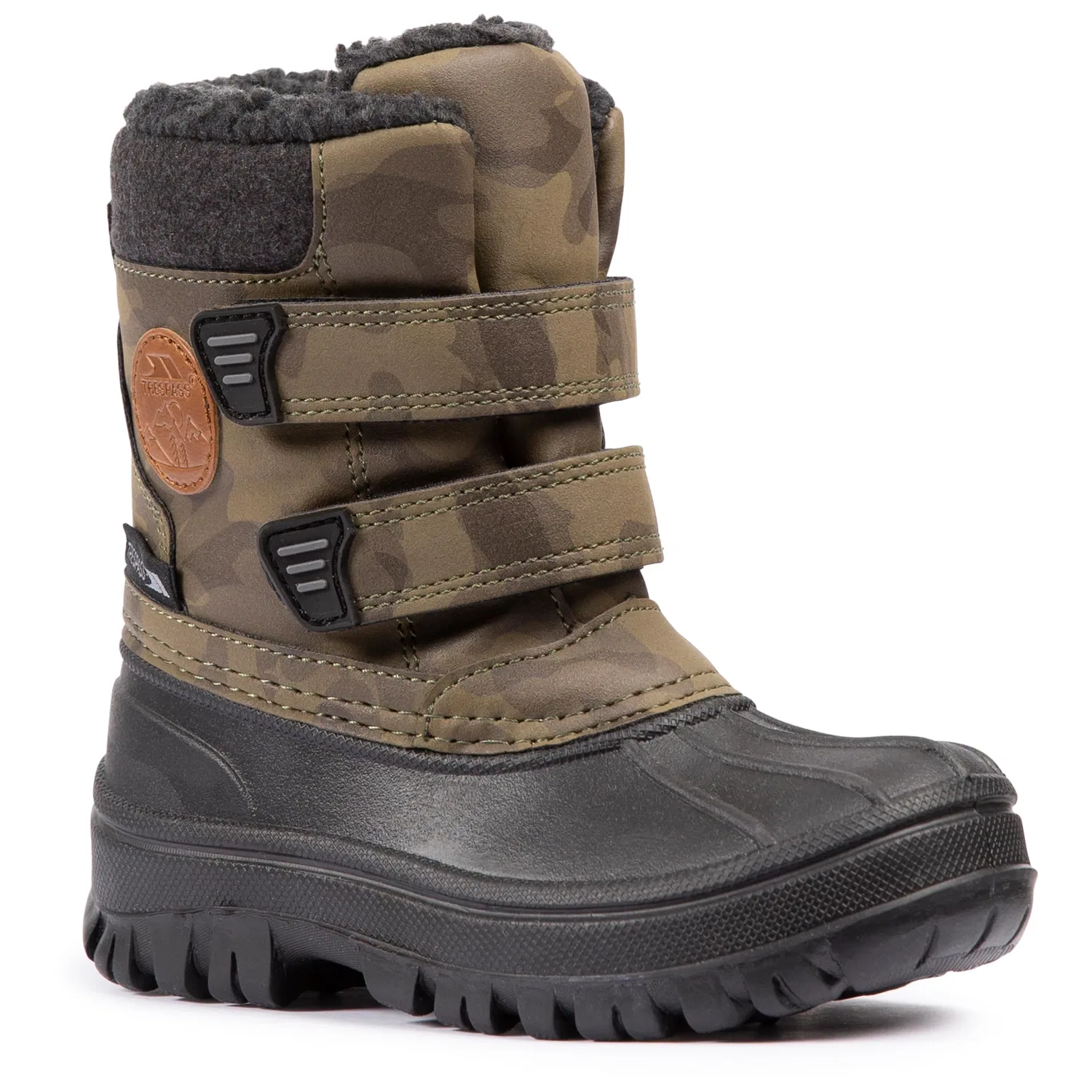 Детские снежные ботинки для мальчиков с принтом Toddlers Unisex Snowboot Trespass, Green