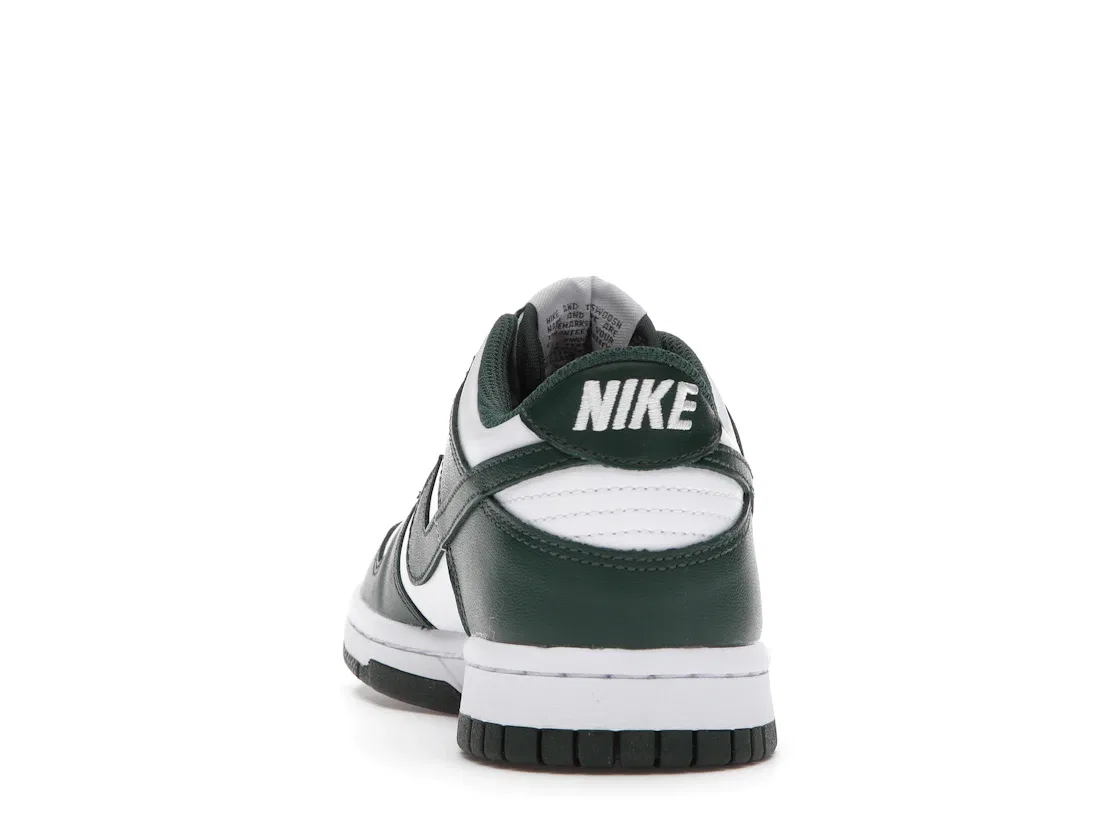 Детские кроссовки на шнуровке Nike Dunk Low Nike, White/Team Green/White — фото 4