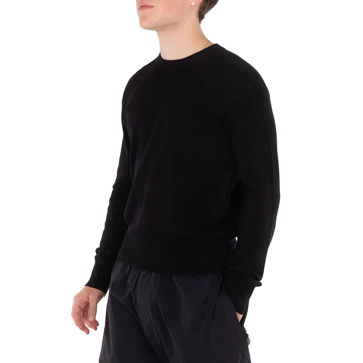Джемпер из тонкой шерсти Fine-Knit Wool Jumper Burberry, Black — фото 2