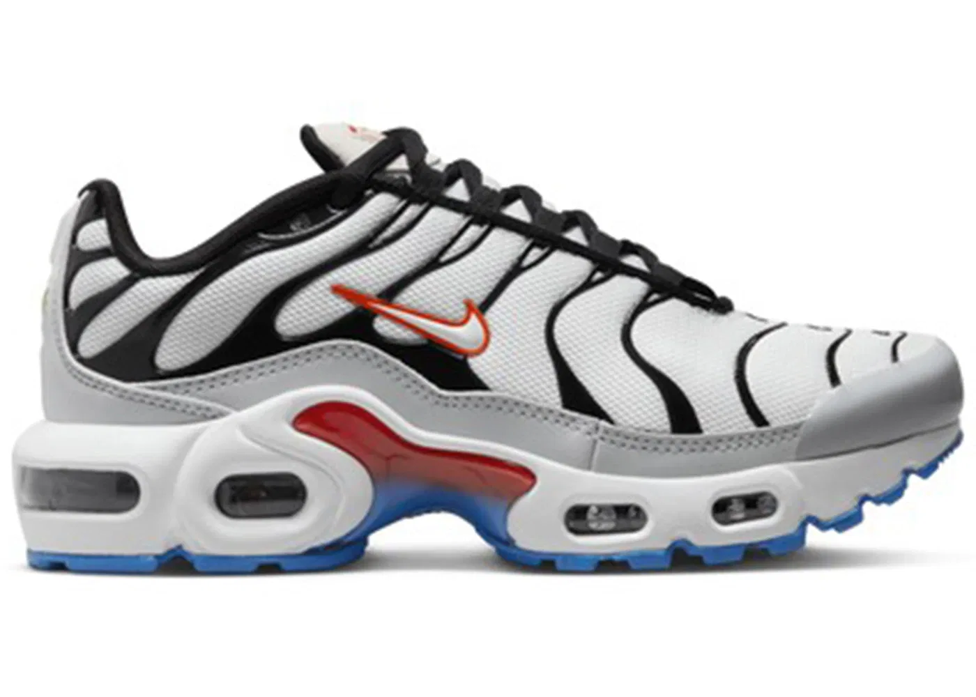 Детские кроссовки Lifestyle с амортизацией Nike Air Max Plus Nike, White/Black/Pure Platinum/White