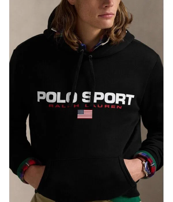 Мужская кофта с капюшоном Classic Fit Polo Ralph Lauren, черный — фото 4