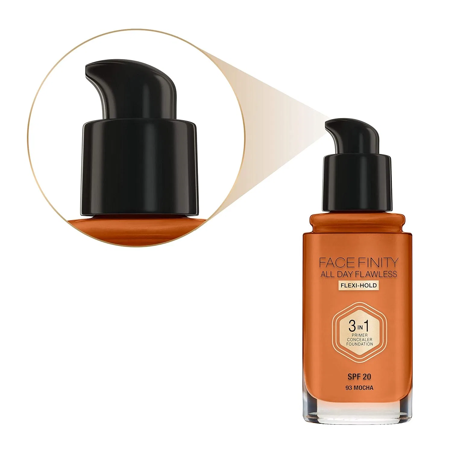 Тональный крем All Day Facefinity, Max Factor, 30 мл, N.93 Mocha — фото 3