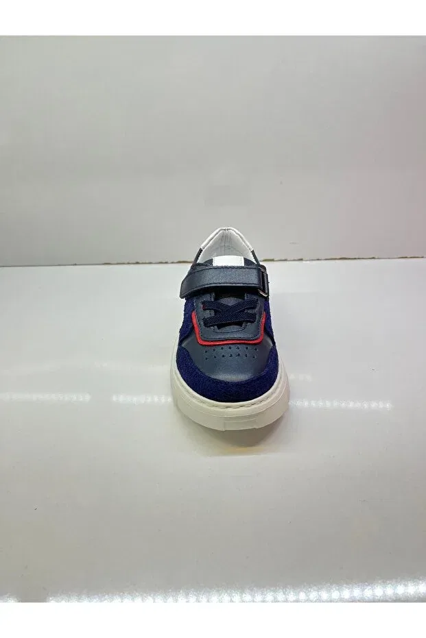 Детские туфли для девочек кожаные Happy Walk, Navy Blue — фото 2