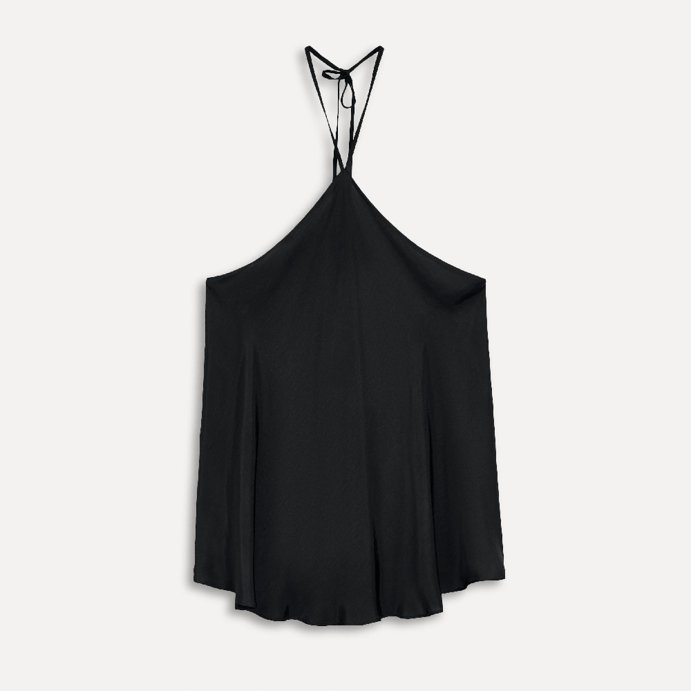 

Топ Zara Flowing Cupro - 50th Anniversary, черный