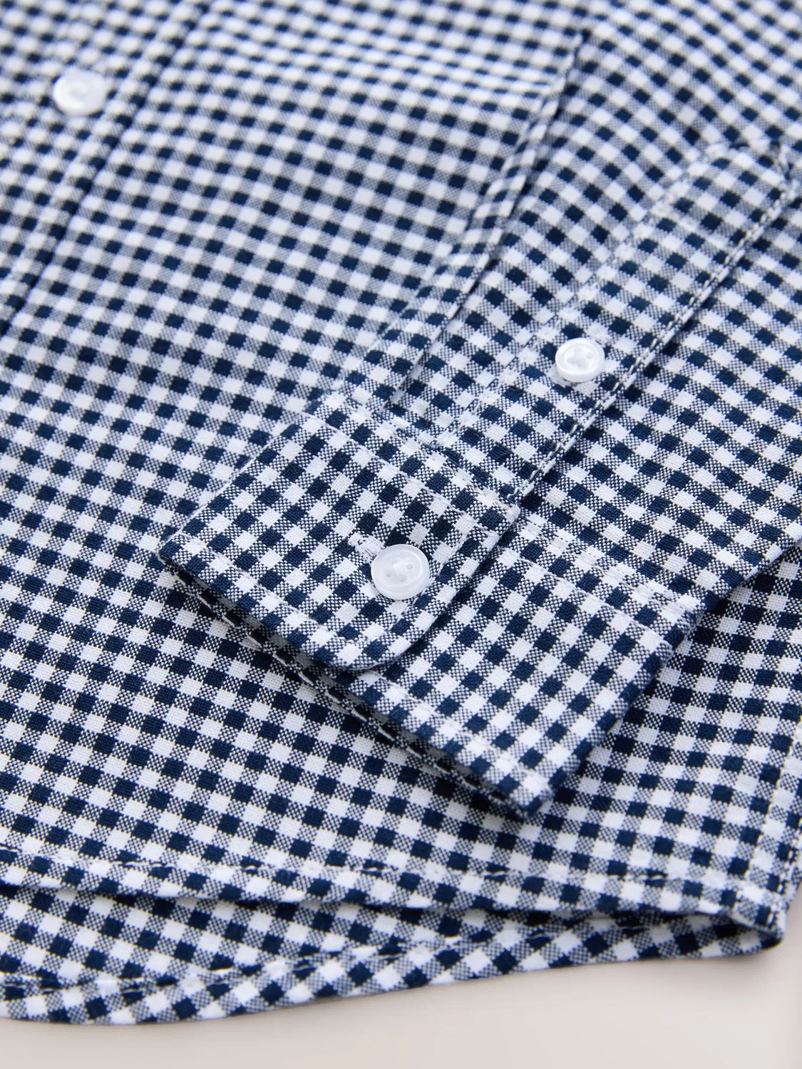 Оксфордская рубашка в клетку, модель Gingham Check Single Oxford Next, клетка — фото 4