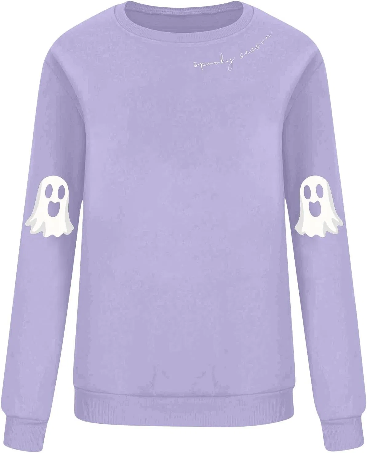 Женский свитшот с длинным рукавом, с принтом, Spooky Season, Aa Purple — фото 4