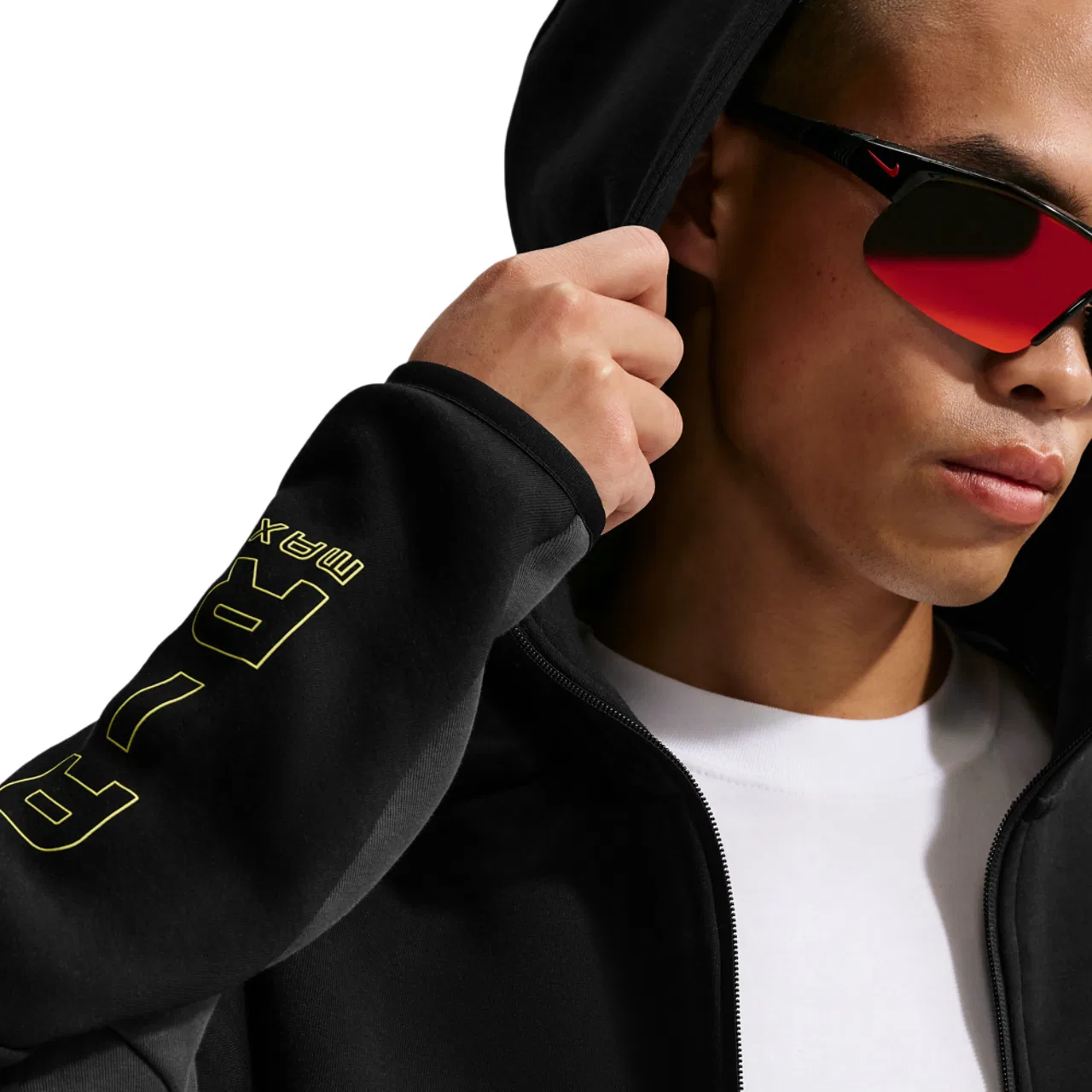 Мужская куртка Tech Fleece Windrunner Full-Zip Nike, желтый/серый — фото 4