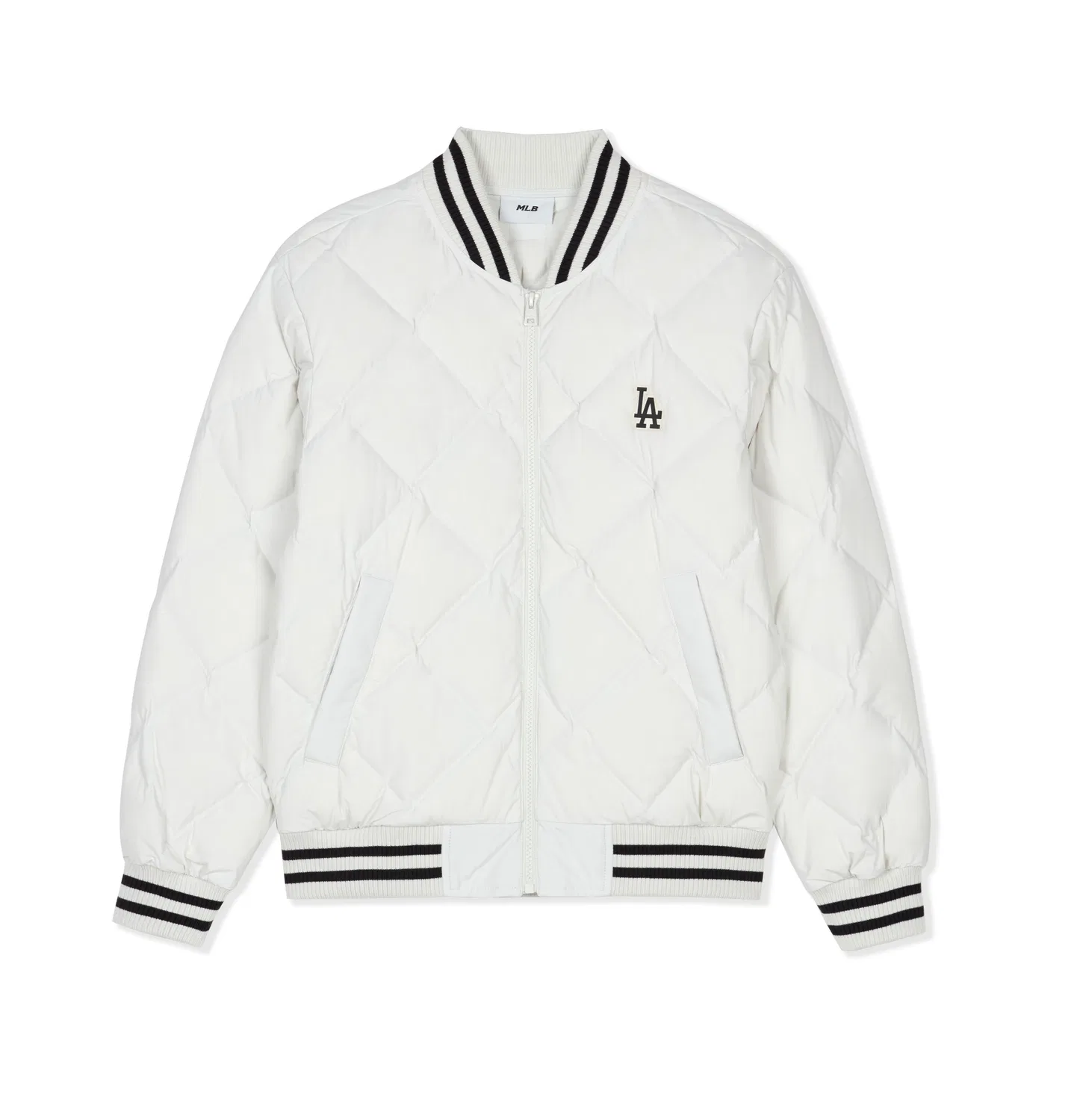 Детский пуховик с бейсбольным воротником MLB Preppy Down Jackets, Ivory