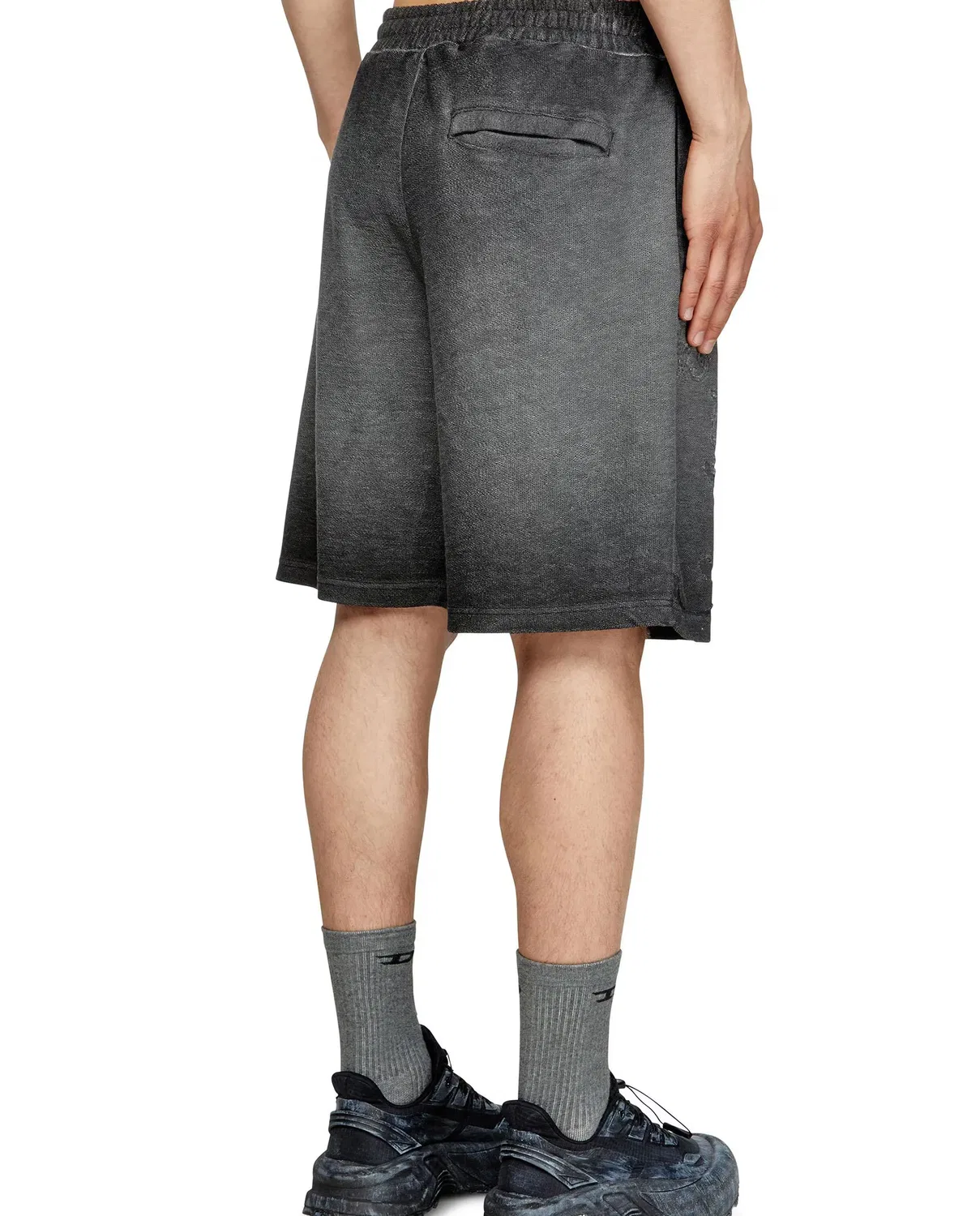 Мужские шорты с эффектом выцветания Diesel, Gris — фото 2