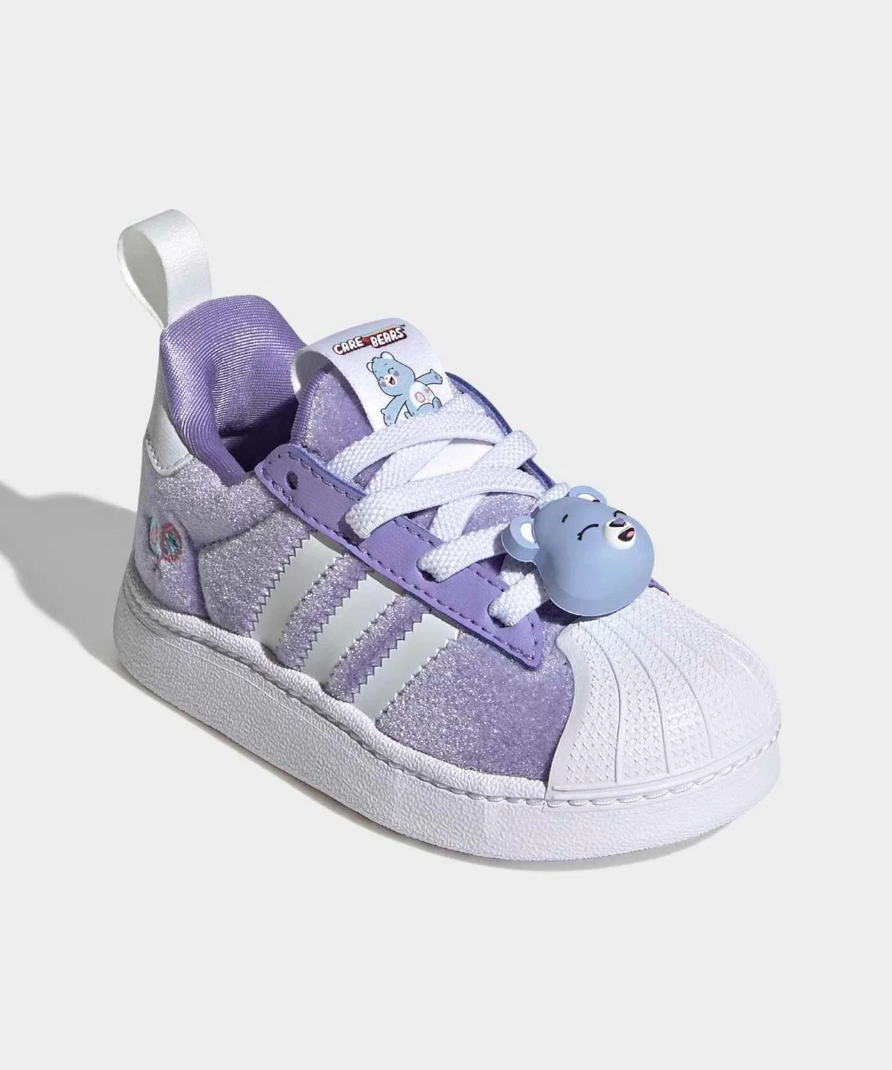 Детские кроссовки с эластичными шнурками Care Bears Superstar Quickon Shoes Adidas, Lavender — фото 4