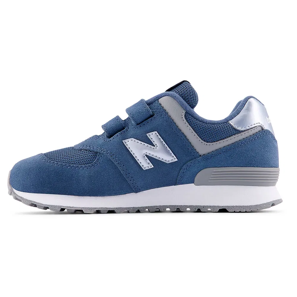 Кроссовки 574 Hook & Loop PS New Balance, синий — фото 3