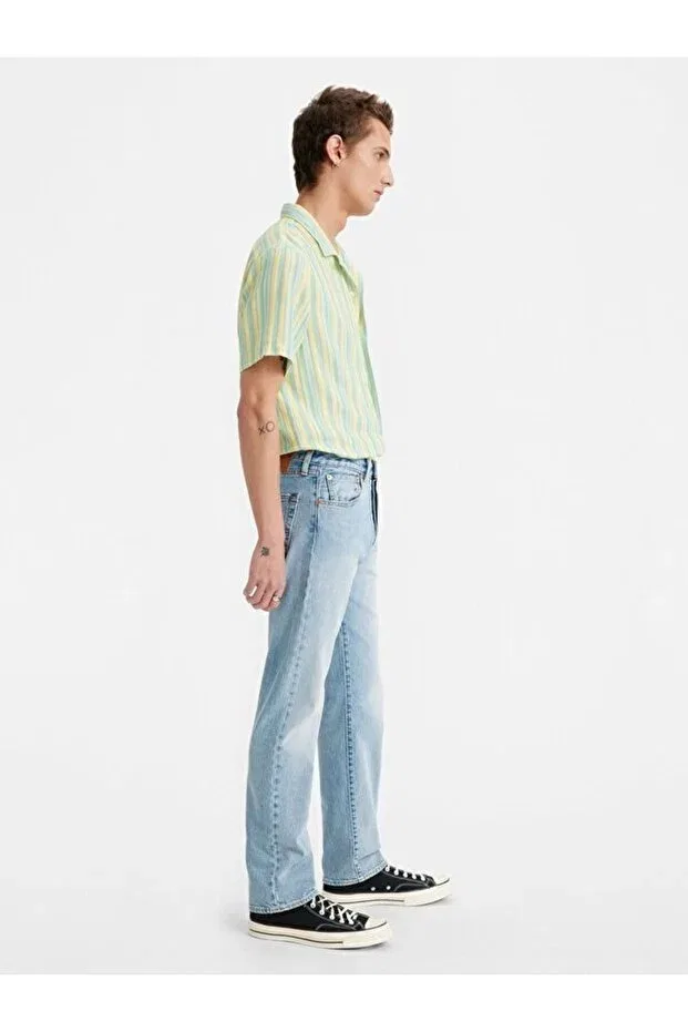 Мужские джинсы прямого кроя 501 Original Men's Jean Pants - Stretch It Out Levi'S, Light Indigo - Worn In — фото 2
