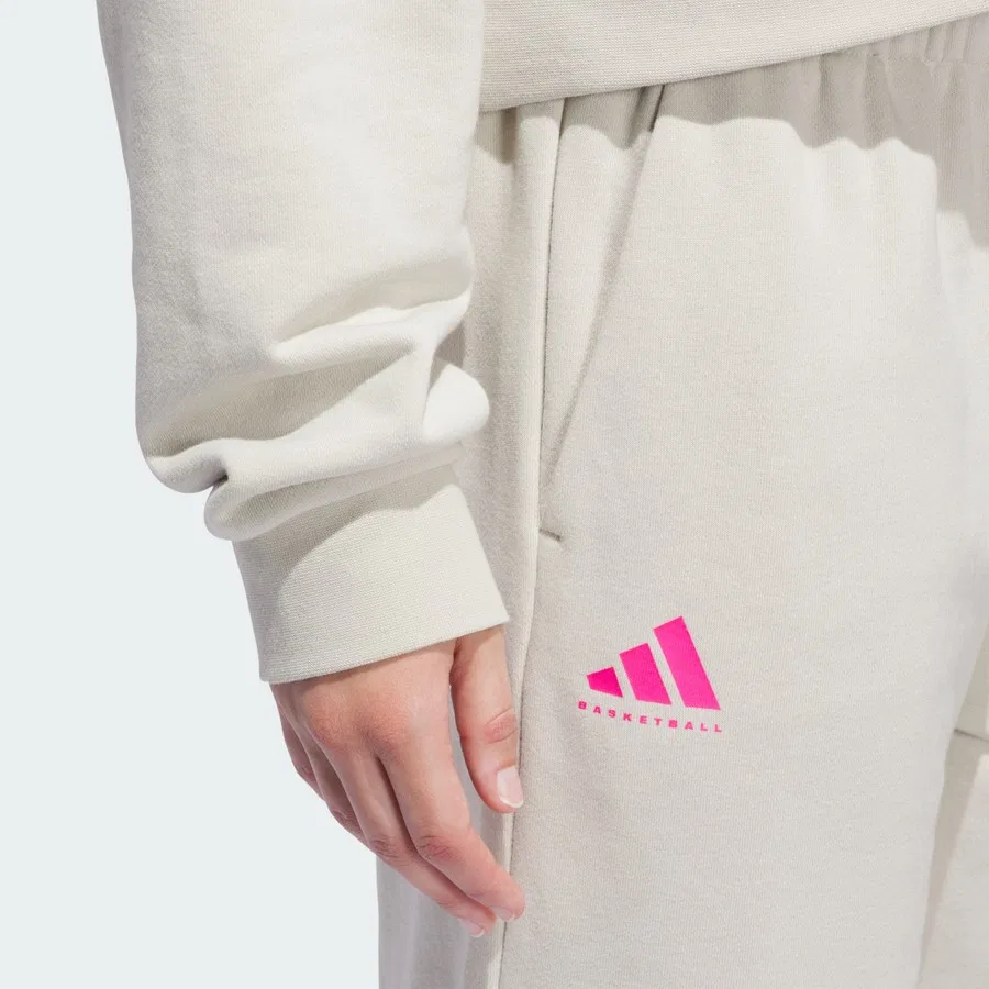 Спортивные брюки из футера с моделью Select AWB, adidas, Бежевый — фото 4