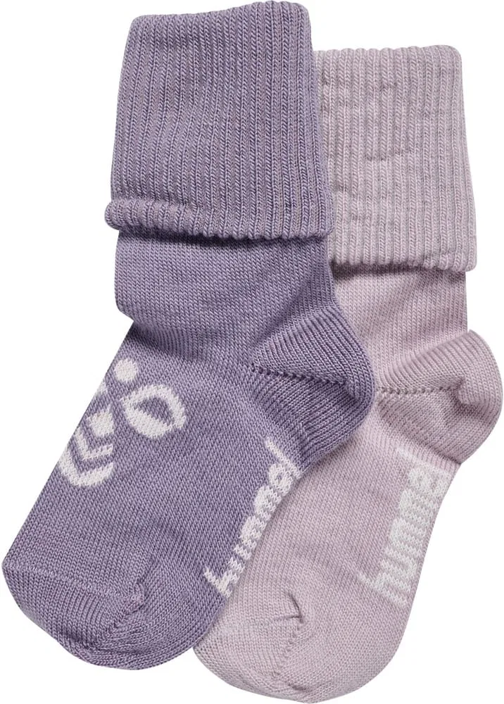 Носки шерстяные комплект 2 пары Hmlmini Wool Hummel, розовый — фото 3