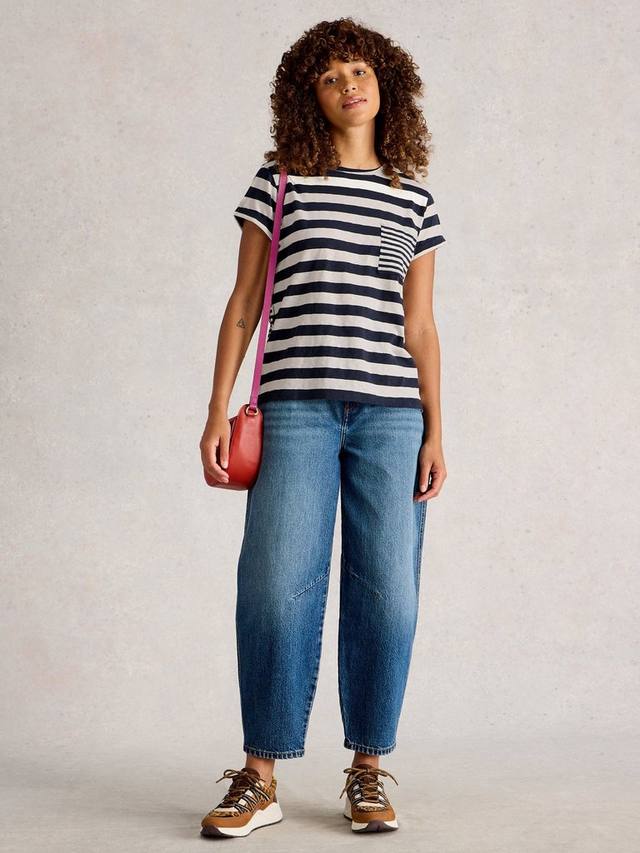 

Футболка Gina с каплевидными рукавами и полосками White Stuff