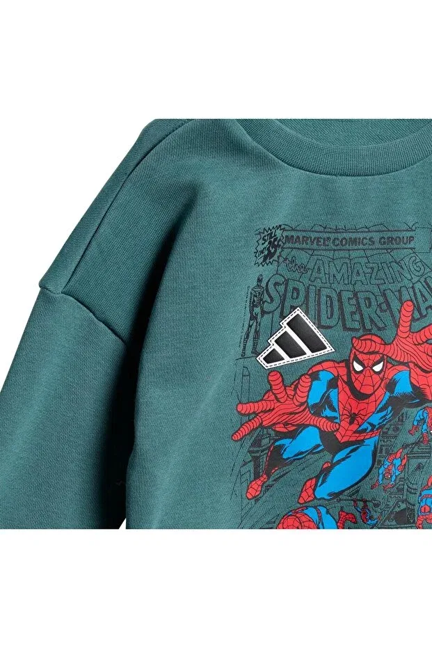 Детский спортивный комплект для мальчиков с принтом Adidas, Green — фото 2