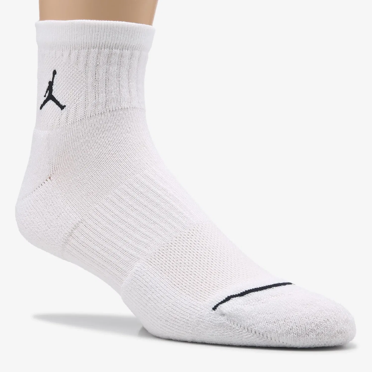 Мужские носки до щиколотки размер 3 большие на каждый день Jordan, White/Black