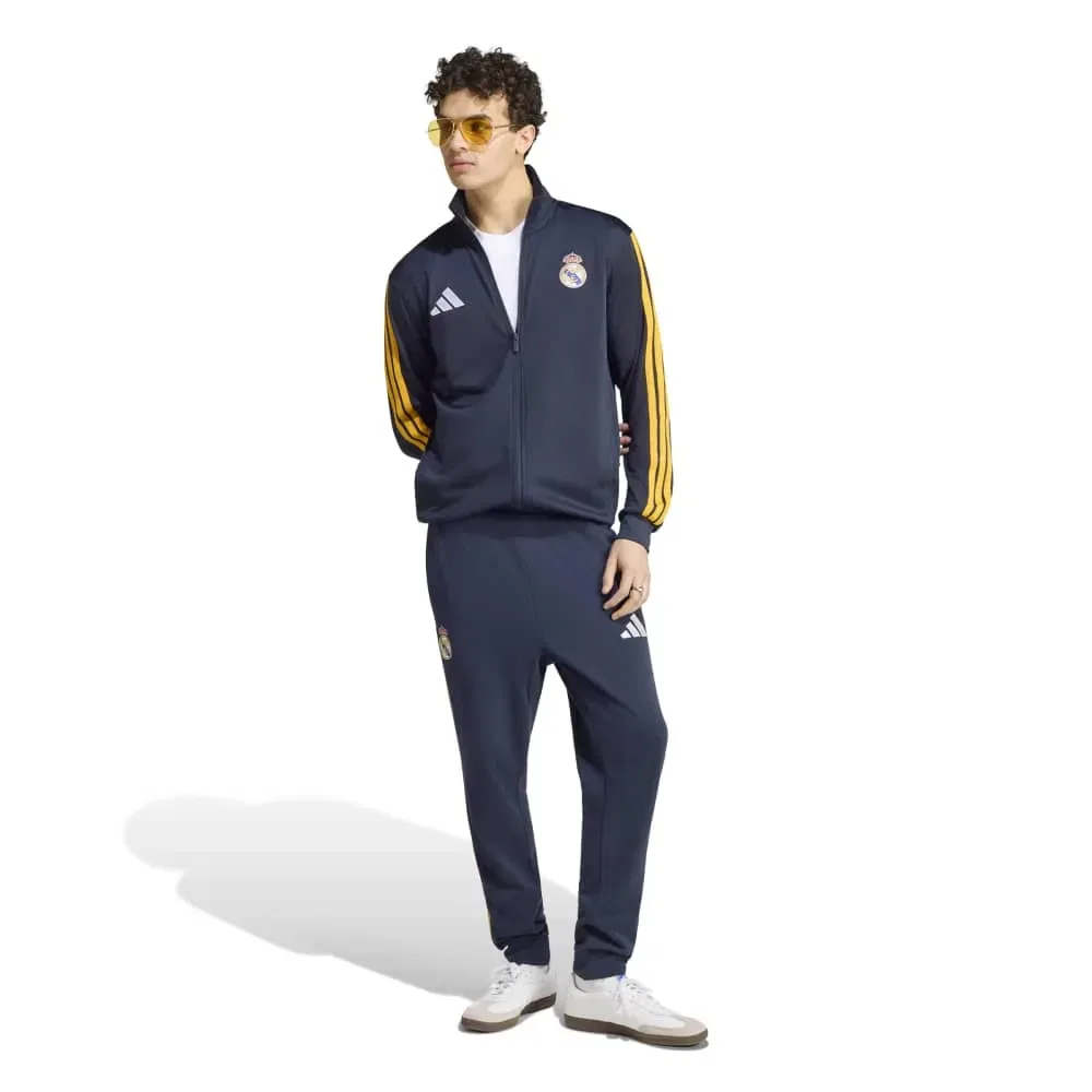 Мужская спортивная куртка с воротником-стойкой Real Madrid DNA Adidas, Blue — фото 4