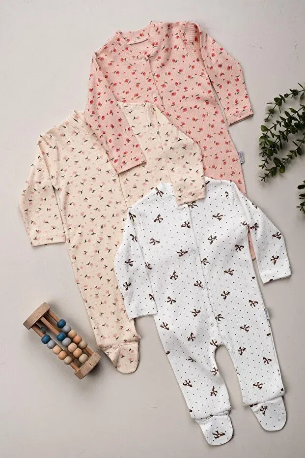Детский для девочек комбинезон-боди с длинным рукавом Basics Enia Baby, Ecru