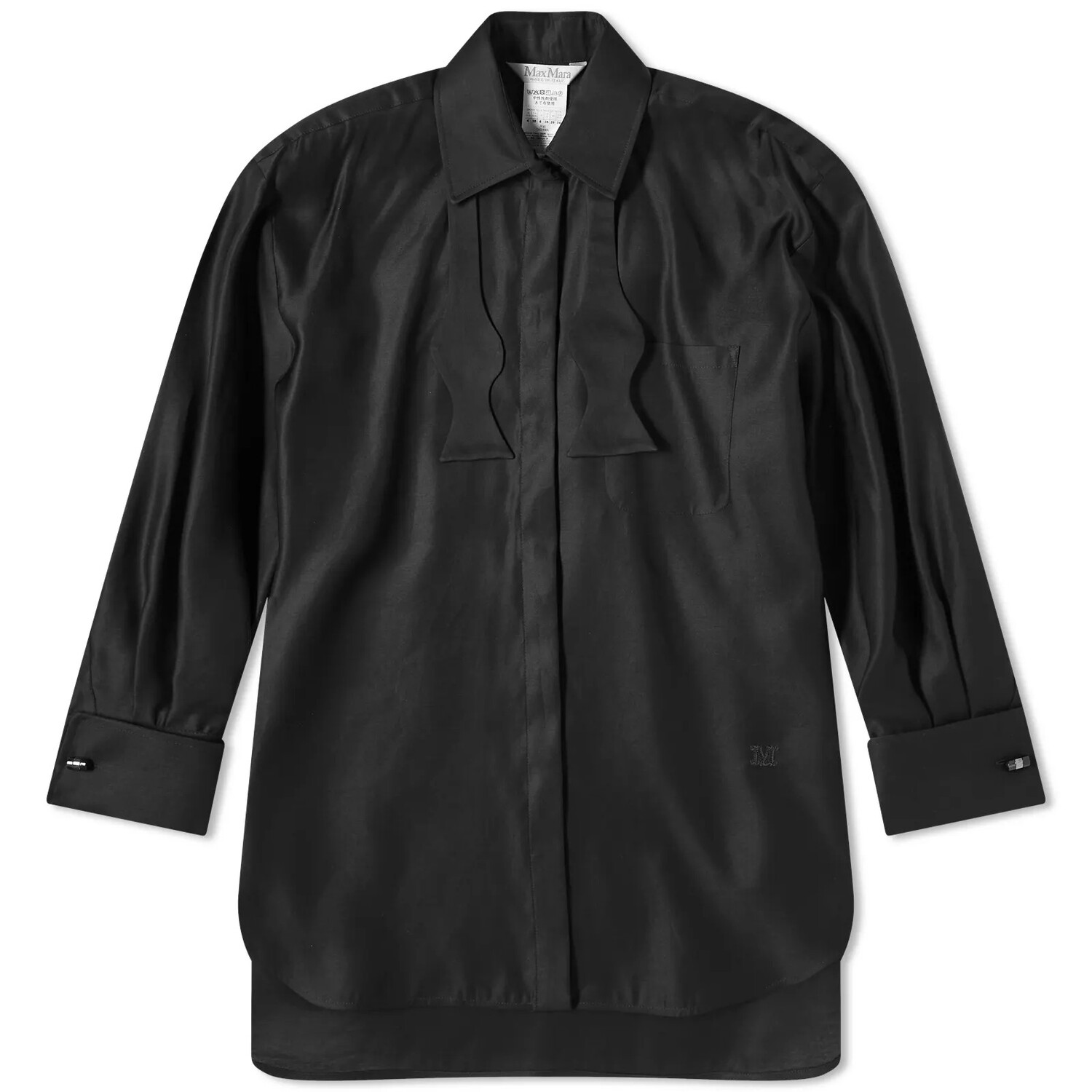 

Блуза Max Mara Marea Tuxedo Style, черный