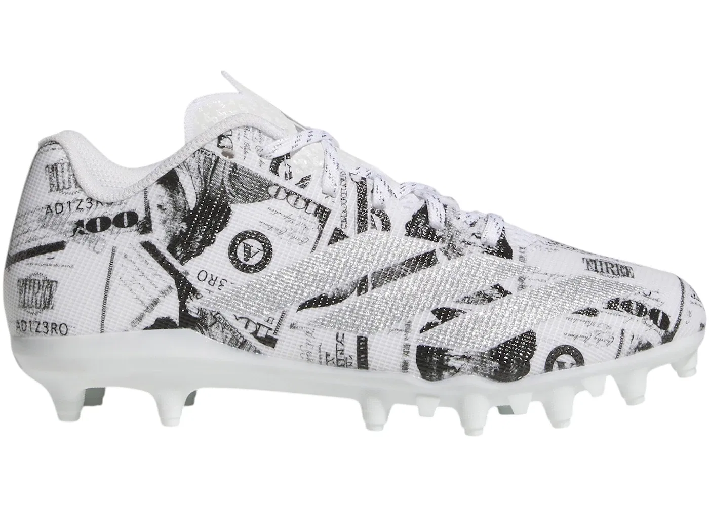 Детские бутсы для футбола Adidas Adizero Electric.II SMU, Cloud White Silver Metallic Core Black