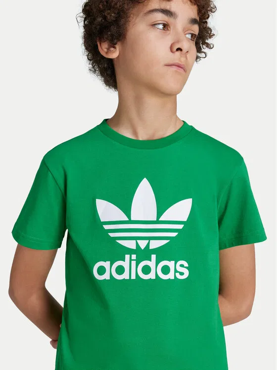 Футболка regular fit Trefoil Adidas, зеленый — фото 4