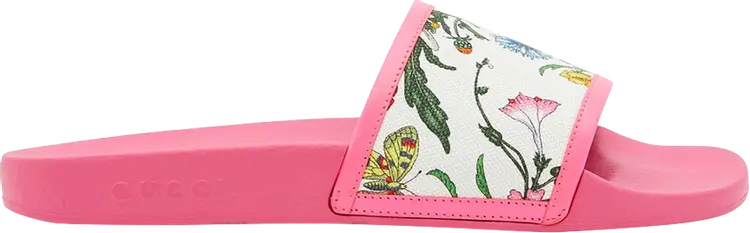Сандалии Gucci Wmns Pursuit Pool Slide Pink Floral, розовый