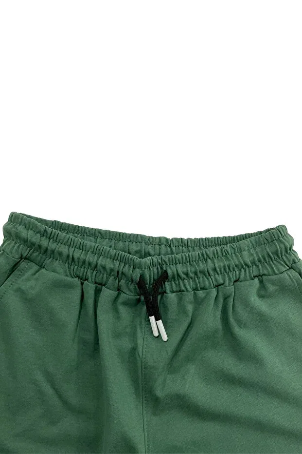 Детские шорты для девочек хлопковые Basics Newkids, Green — фото 4