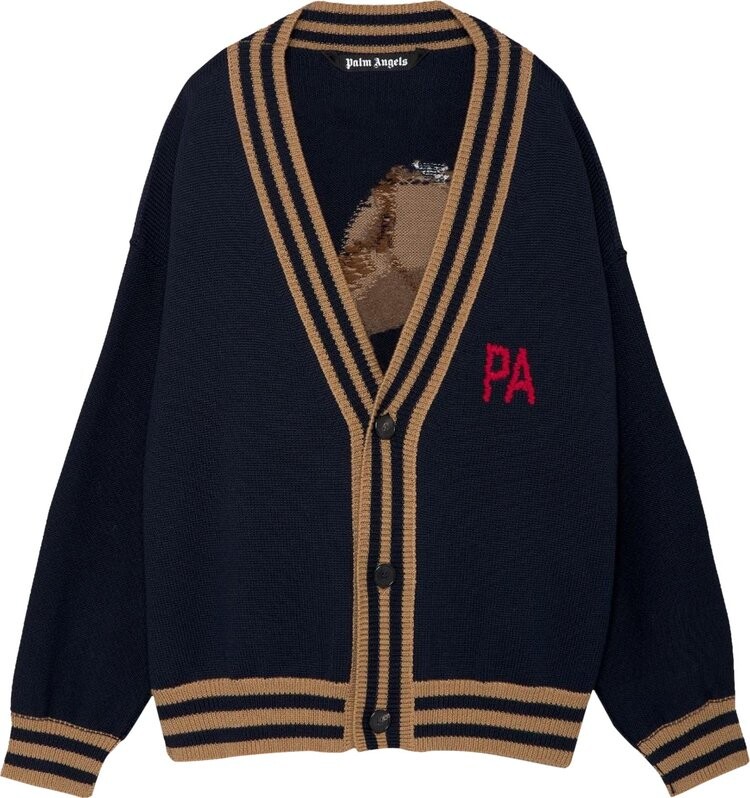 

Кардиган Palm Angels Bear Cardigan 'Black/Brown', черный