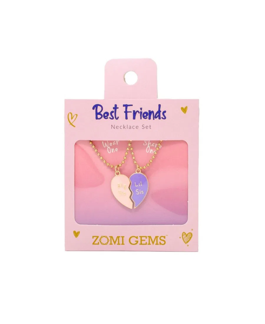 Комплект кулонов-половинок сердца Big Sis Lil Sis ZOMI GEMS, Gold — фото 2