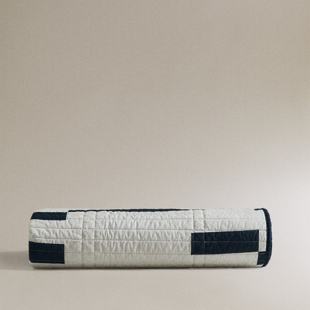 

Одеяло Zara Home With Rectangles, черный/кремовый