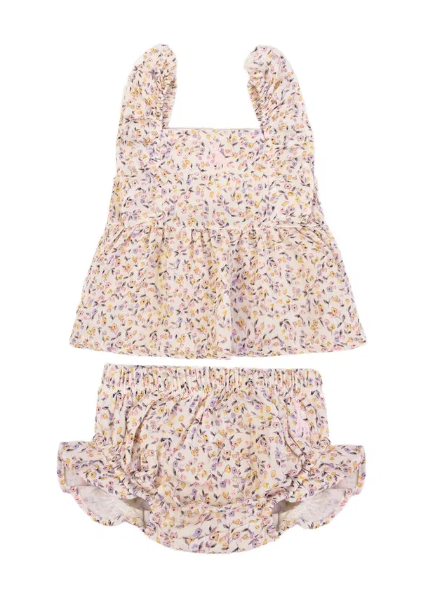 Комплект топ и шорты, хлопок, Set top und shorts unisex - shorts, Sophie La Girafe, Snow White, белый