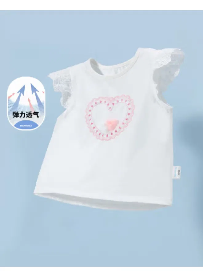 Футболка с коротким рукавом для девочки Bornbay, айвори