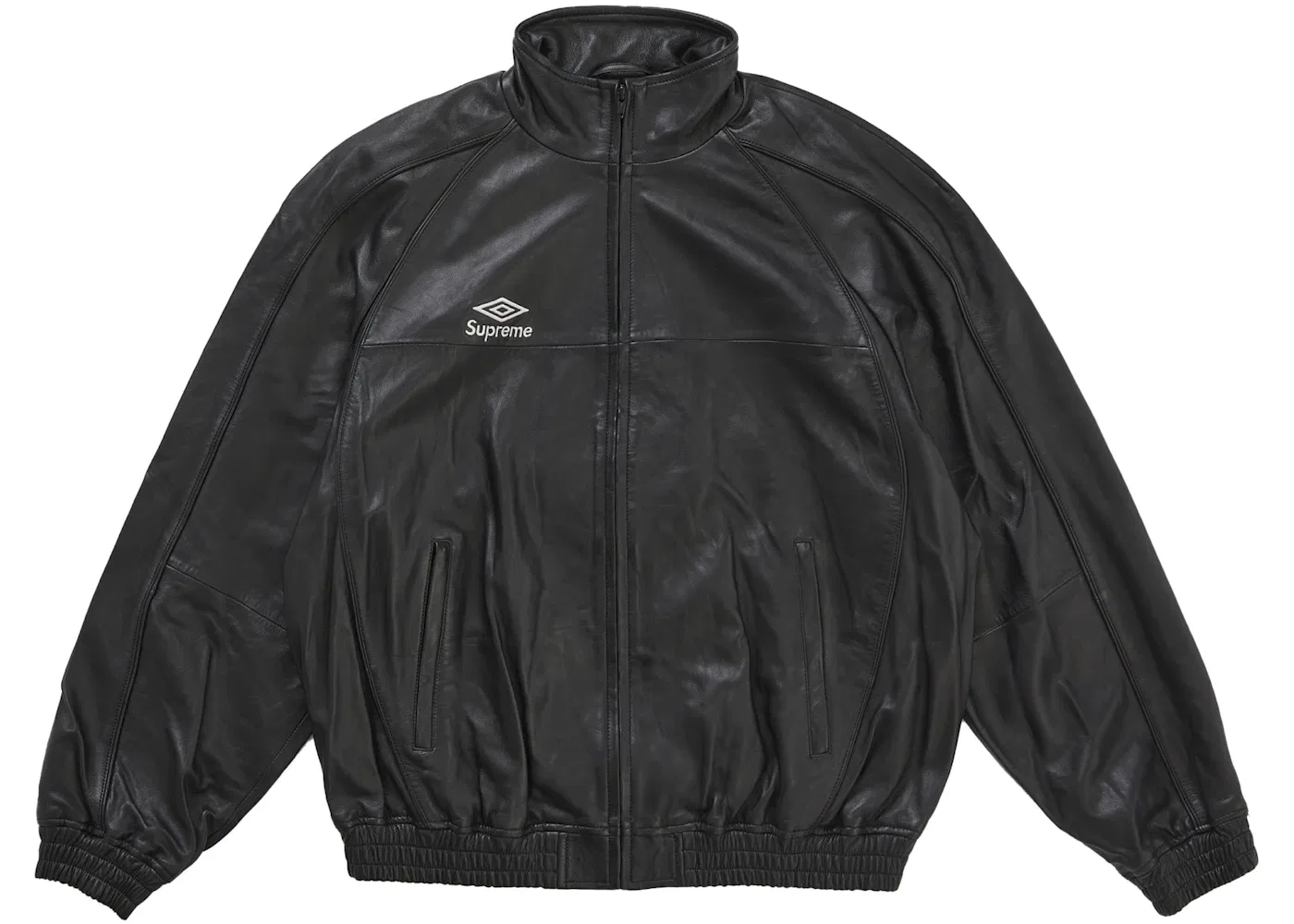 Мужская куртка из кожи с принтом Umbro Supreme Black