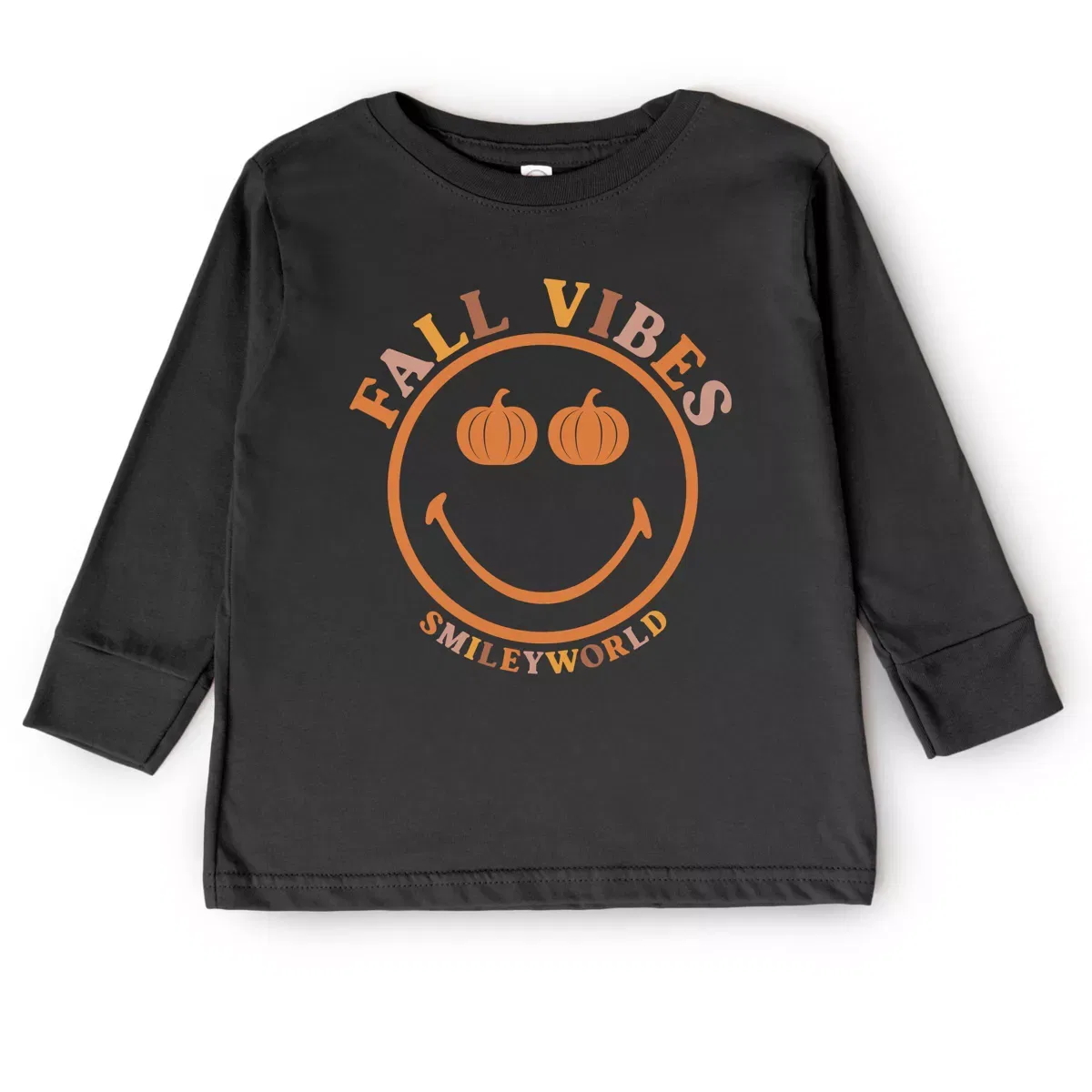 Детский лонгслив с принтом SmileyWorld Fall Vibes The Juniper Shop, Heather Grey