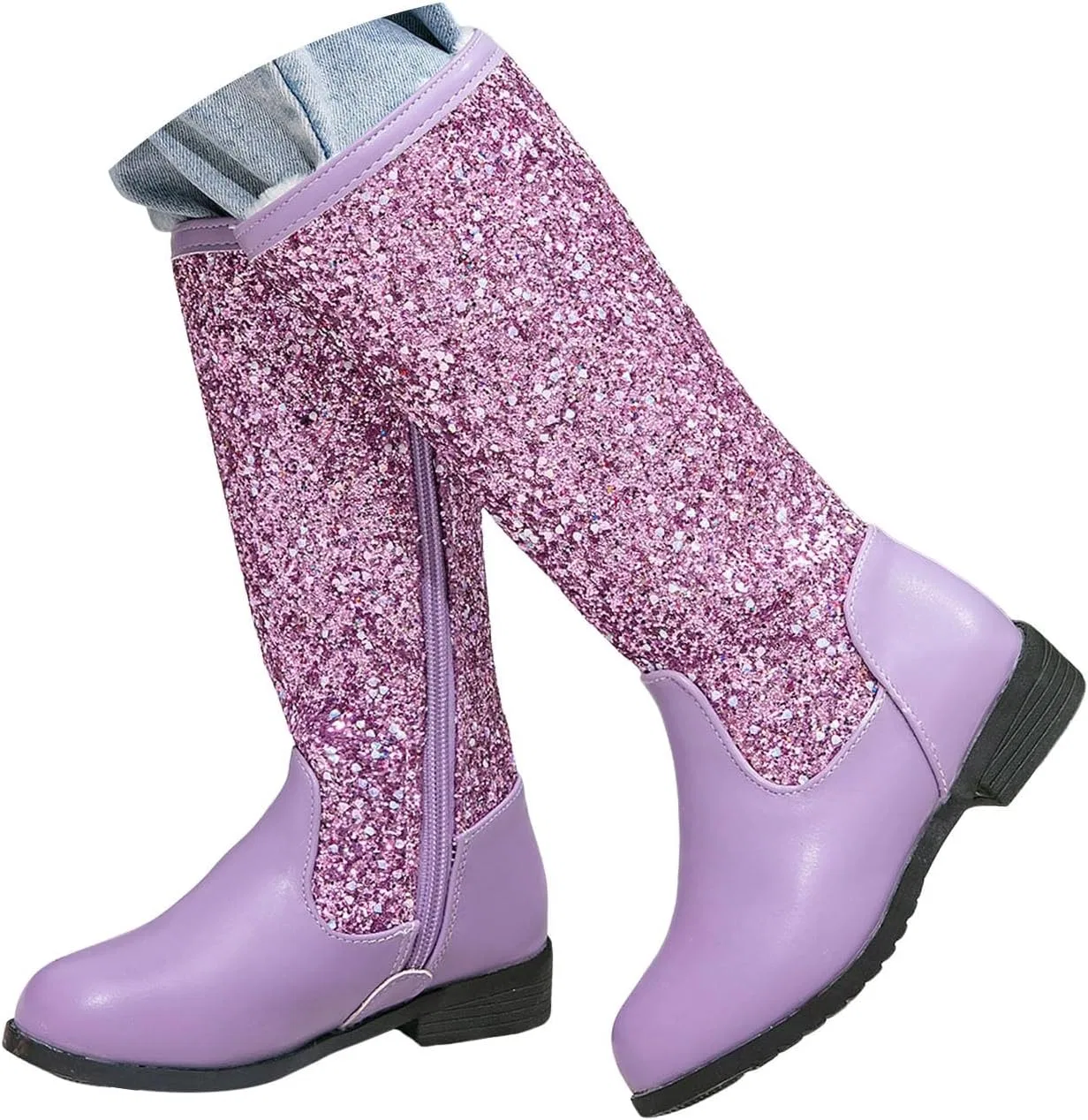 Детские сапоги для девочек с цветочным принтом Cowgirl Western Boots, Purple