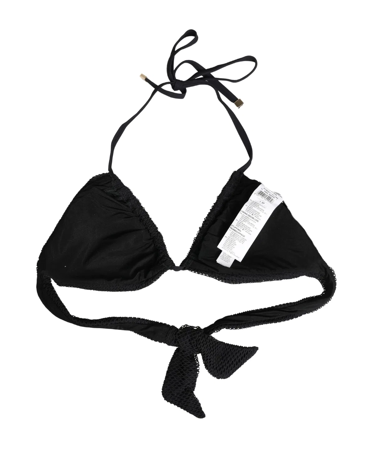 Женский купальный топ бикини с треугольными чашечками Padded Triangle Dolce & Gabbana, Black — фото 4