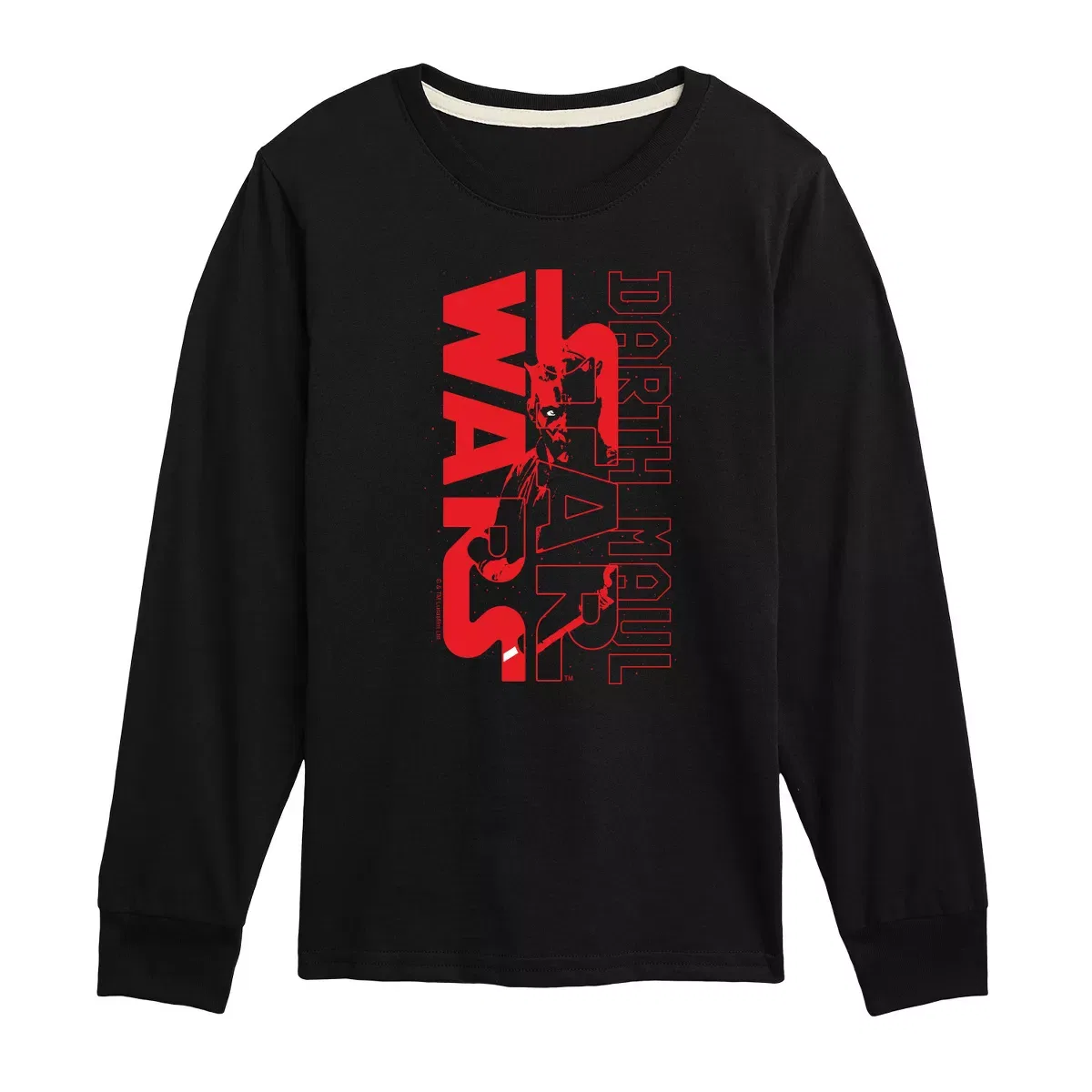 Детская футболка с длинным рукавом с принтом Darth Maul Logo Star Wars, Black