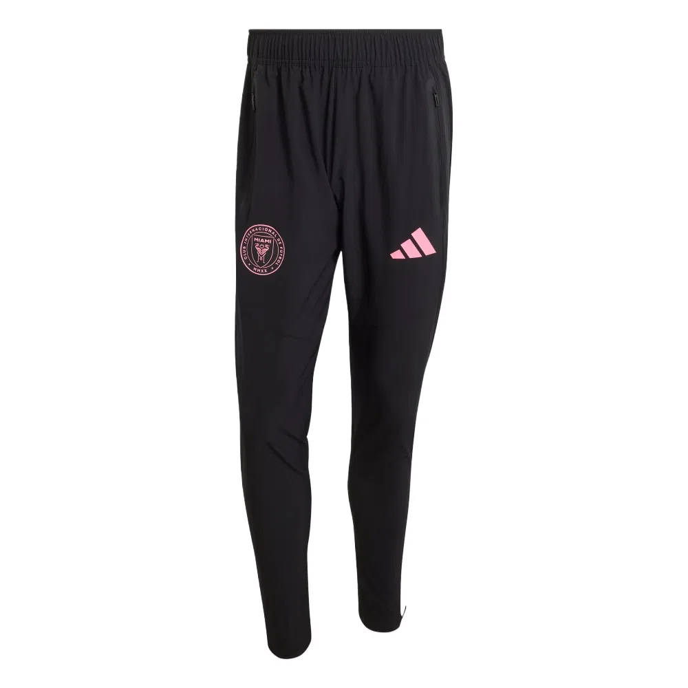Мужские повседневные брюки Inter Miami CF Adidas, Black/Happiness Pink