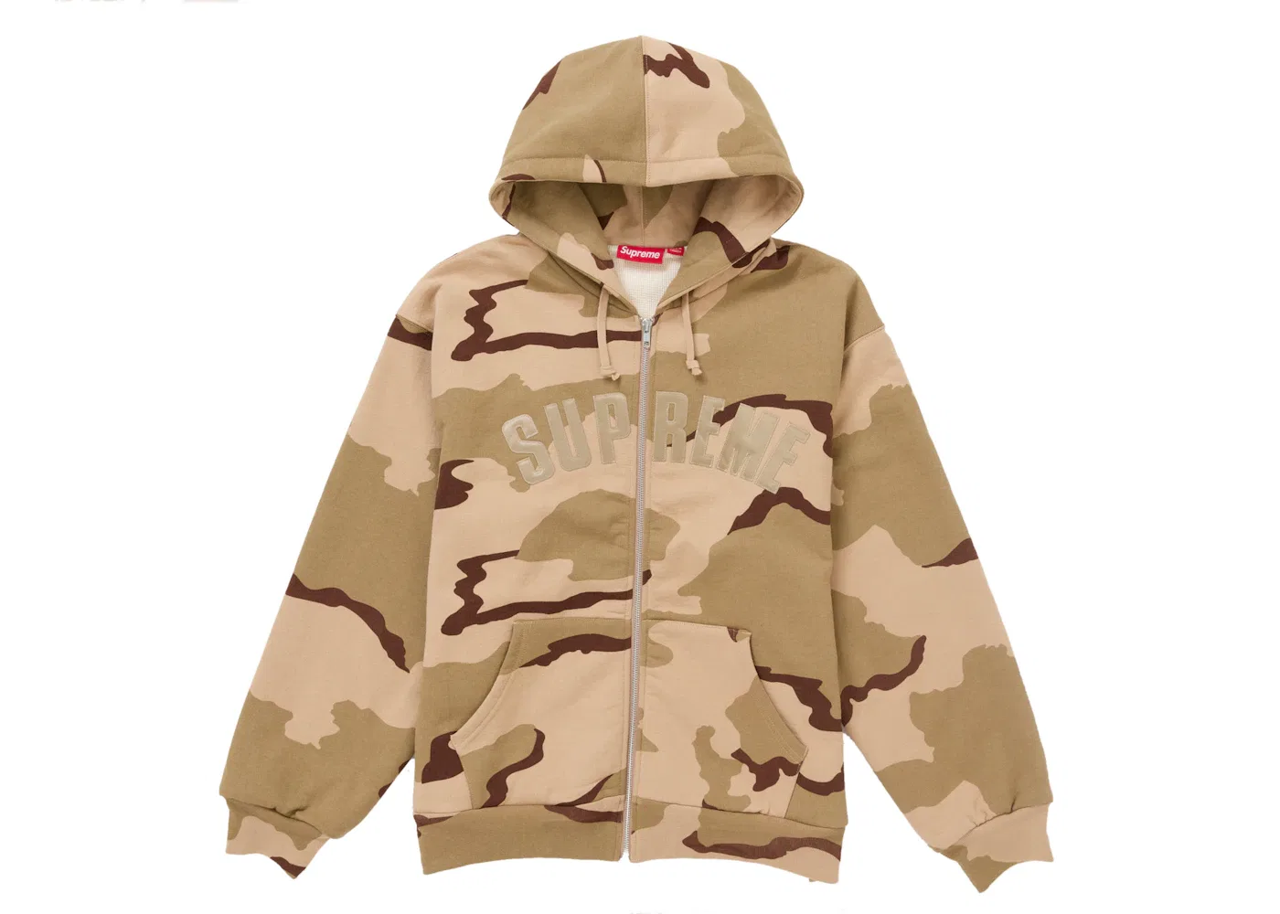 Мужская худи на молнии с капюшоном с принтом Arc Thermal Zip Up Hooded Sweatshirt Supreme, Desert Camo