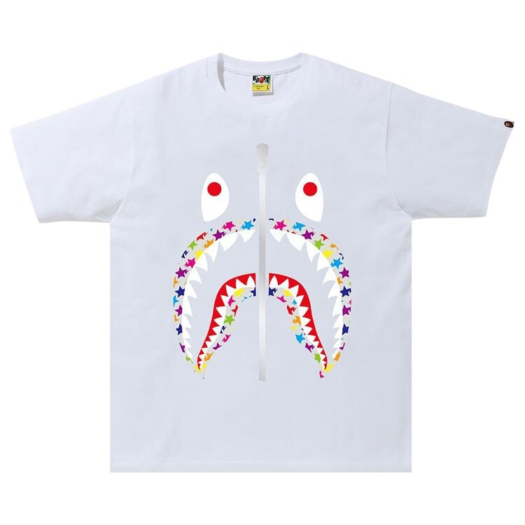 

Футболка BAPE Sta Pattern Shark Tee 'White', белый