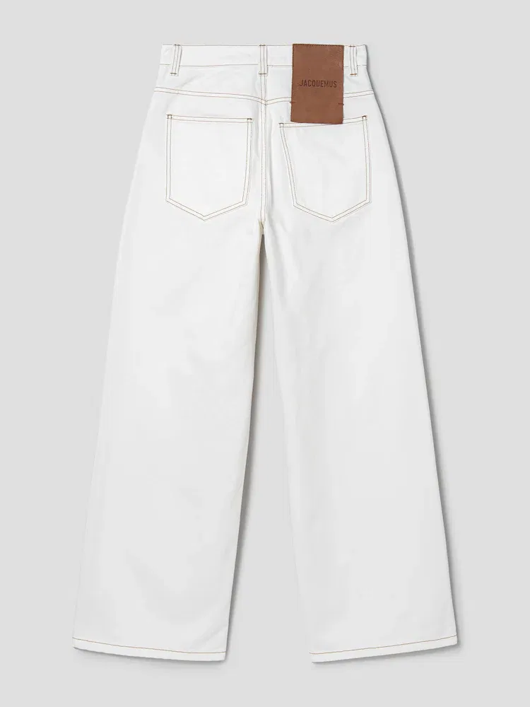 Джинсы свободного кроя Le De-Nîmes Large JACQUEMUS, White — фото 2
