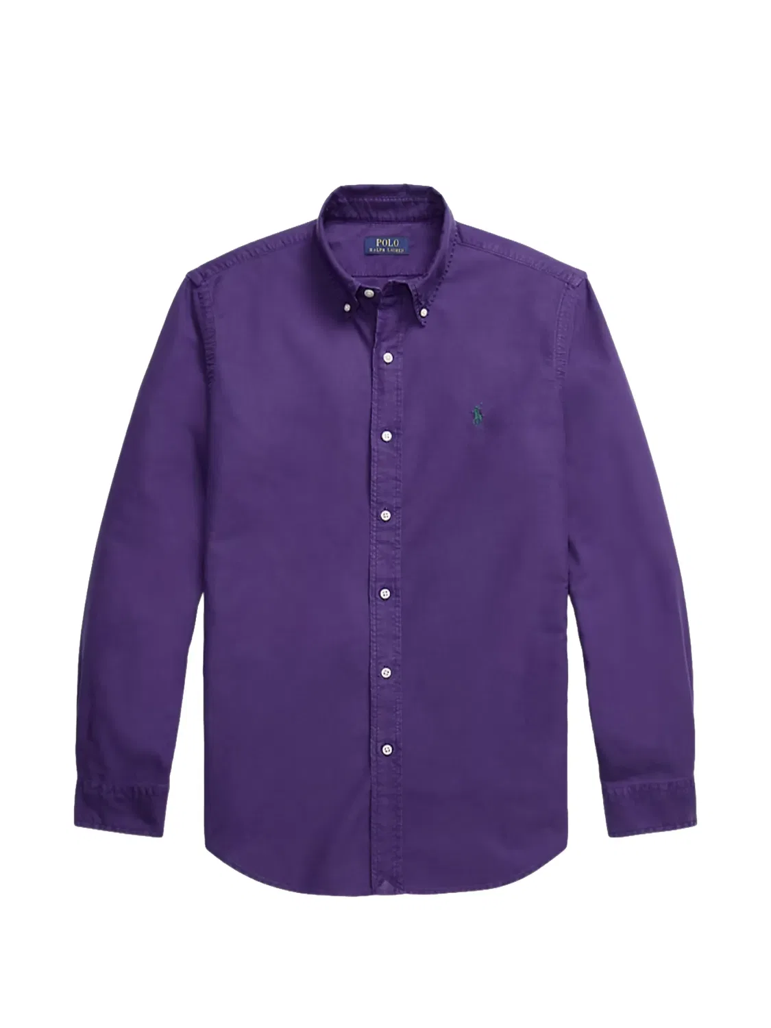 Рубашка оксфорд Custom Fit фиолетовая Polo Ralph Lauren, фиолетовый