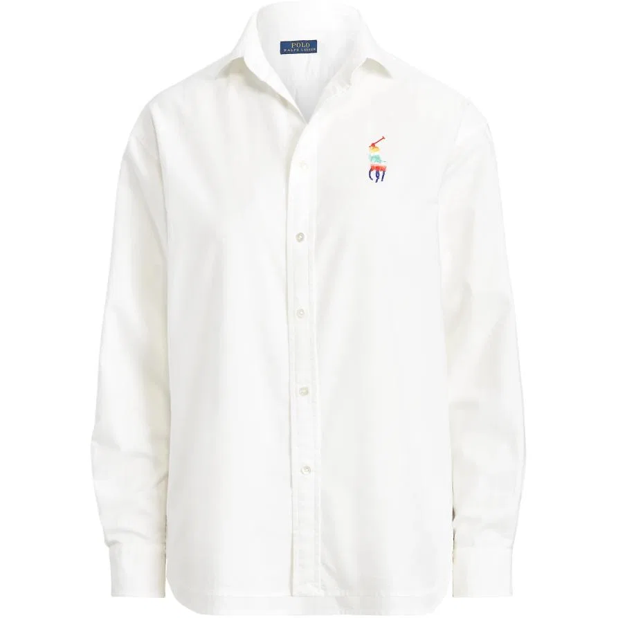 Женская рубашка с коротким рукавом Polo Ralph Lauren, White