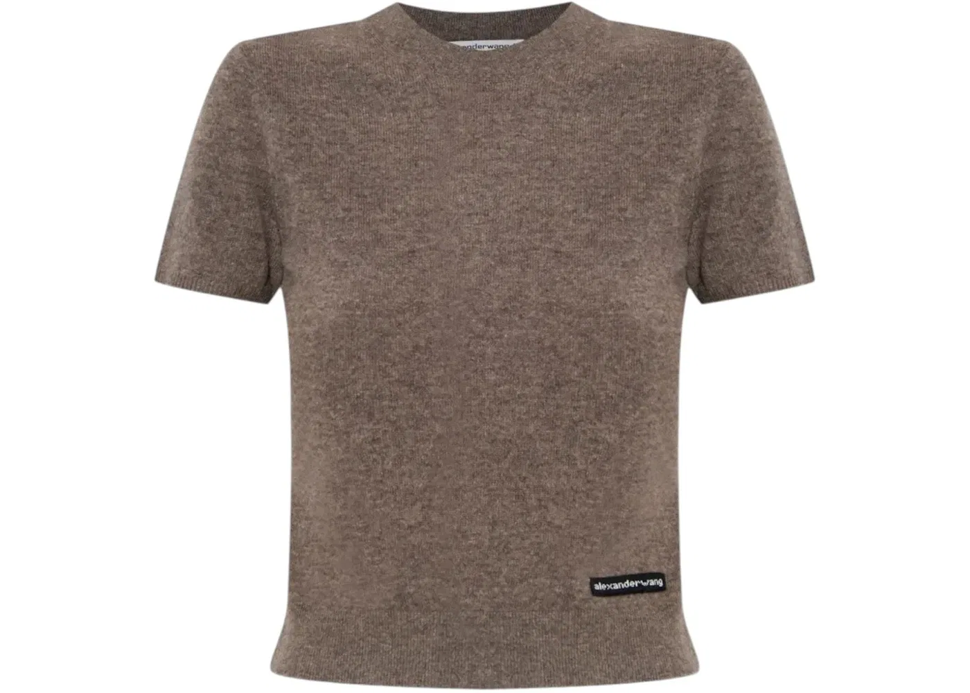 Женская футболка с коротким рукавом с логотипом Alexander Wang, Brown