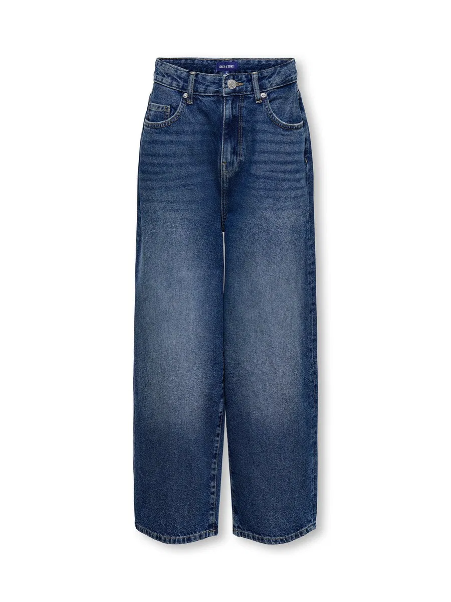 Детские джинсы Only & Sons Junior Barrel Jeans 'OSJCARL' темно-синего цвета