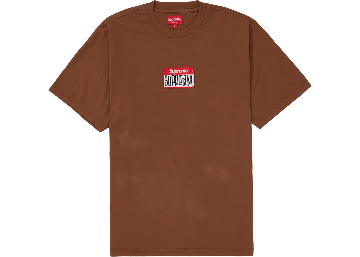 Мужская футболка с принтом Supreme Gonz Nametag Brown